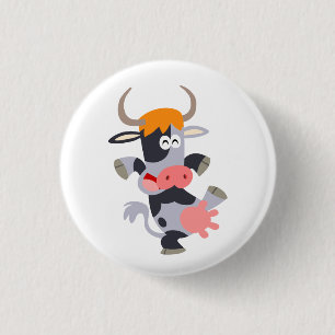 Cute Dancing Cartoon Koe Button Badge