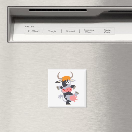 Cute Dancing Cartoon Koe Magnet (Insitu (Vaatwasser))