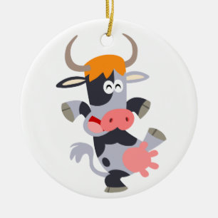 Cute Dancing Cartoon Koe Ornament