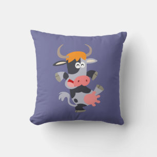 Cute Dancing Cartoon Koe Pillow Kussen