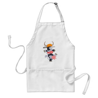 Cute Dancing Cartoon Koe Schort