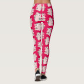 Cute Dancing Cartoon Pig Pattern Leggings (Achterkant)