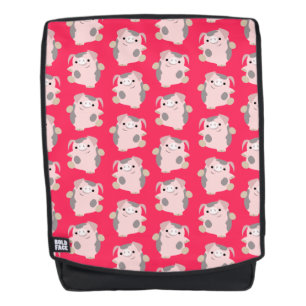 Cute Dancing Cartoon Pig Pattern Rugtassen