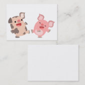 Cute Dancing Cartoon Pigs ACEO/Visitekaartje Visitekaartje (Voorkant / Achterkant)