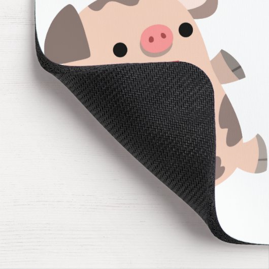 Cute Dancing Cartoon Pigs Mousepad Muismat (Hoek)