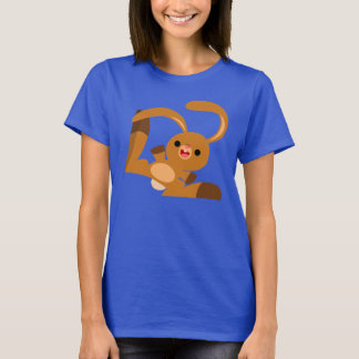 Cute Dancing Cartoon Rabbit Women T-Shirt