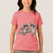 Cute Dancing Cartoon Raccoons Children T-Shirt (Voorkant)