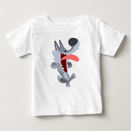 Cute Dancing Cartoon Wolf Baby T-Shirt