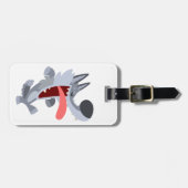 Cute Dancing Cartoon Wolf Bagagelabel (Voorkant horizontaal)