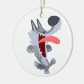 Cute Dancing Cartoon Wolf Ornament (Links)