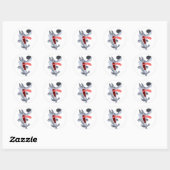Cute Dancing Cartoon Wolf Sticker (Vel)