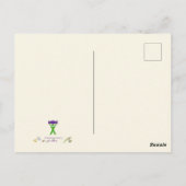 Cute Dancing Chicken Funny Line Drawing Animal Art Briefkaart (Achterkant)
