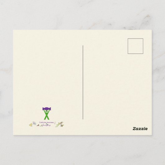 Cute Dancing Chicken Funny Line Drawing Animal Art Briefkaart (Achterkant)