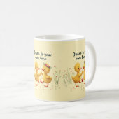 Cute Dancing Ducklings with Floral Spring Vibes Koffiemok (Voorkant rechts)
