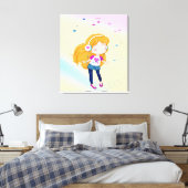 Cute Dancing Girl Canvas Afdruk (Insitu (Slaapkamer))
