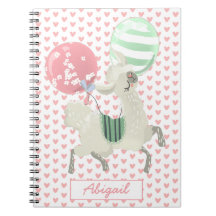 Cute Dancing Lama w. Luchtballonnen - Kinder Notit