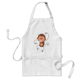 Cute Dancing Monkey Standaard Schort