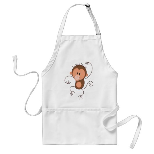 Cute Dancing Monkey Standaard Schort (Voorkant)
