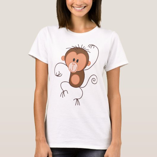 Cute Dancing Monkey T-shirt (Voorkant)