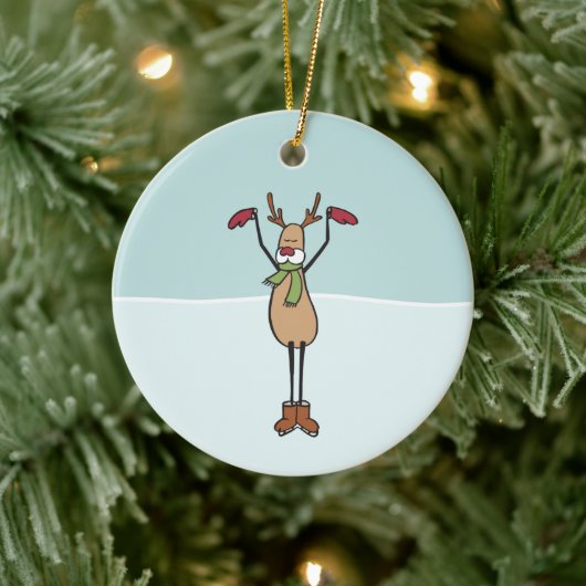 Cute Dancing Reindeer Keramisch Ornament (Boom)
