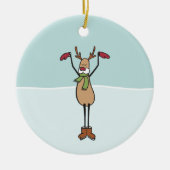 Cute Dancing Reindeer Keramisch Ornament (Voorkant)