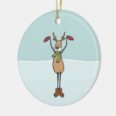 Cute Dancing Reindeer Keramisch Ornament (Links)