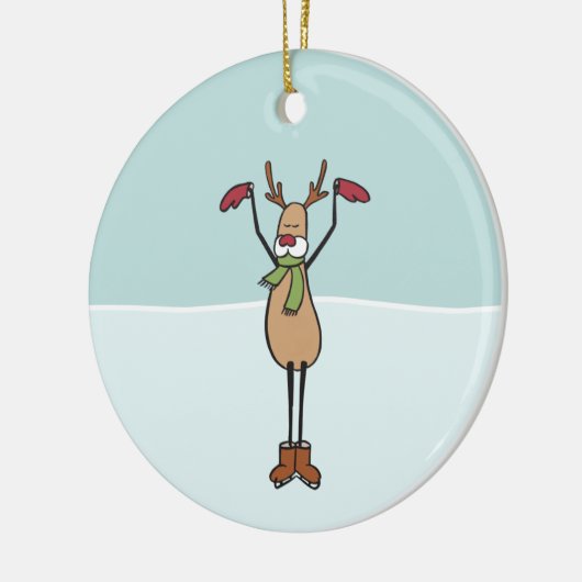 Cute Dancing Reindeer Keramisch Ornament (Links)