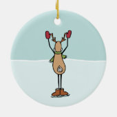 Cute Dancing Reindeer Keramisch Ornament (Achterkant)