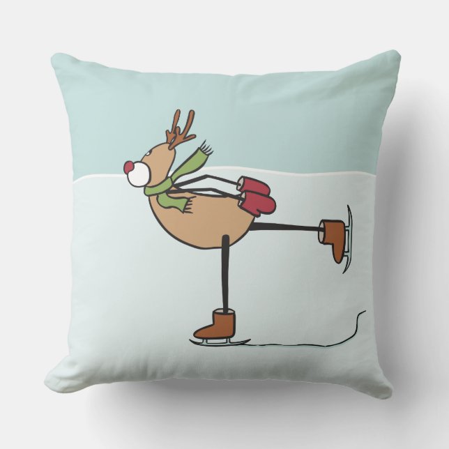 Cute Dancing Reindeer Sierkussen (Voorkant)