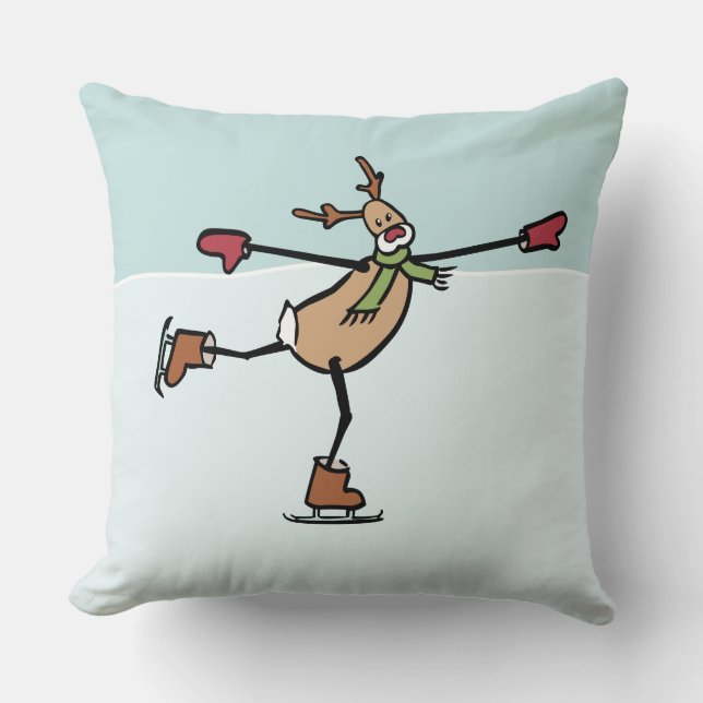 Cute Dancing Reindeer Sierkussen (Voorkant)