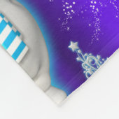 Cute Dancing Snowmen Blue Kerstmis Fleece Deken (Hoek)