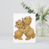 Cute Dancing Teddy Bears Briefkaart (Staand voorkant)
