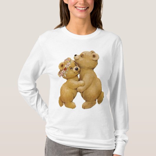 Cute Dancing Teddy Bears T-shirt (Voorkant)