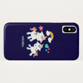 Cute Dancing Unicorns Magical Rainbow & Stars Case-Mate iPhone Case (Achterkant (horizontaal))