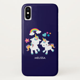 Cute Dancing Unicorns Magical Rainbow & Stars Case-Mate iPhone Case