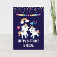 Cute Dancing Unicorns Magical Rainbow & Stars