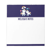 Cute Dancing Unicorns Magical Rainbow & Stars Notitieblok (Voorkant)
