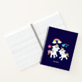 Cute Dancing Unicorns Magical Rainbow & Stars Notitieboek (Binnen)