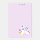 Cute Dancing Unicorns Magical Rainbow & Stars Post-it® Notes (Voorkant)