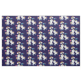Cute Dancing Unicorns Magical Rainbow & Stars Stof (Fat Quarter)