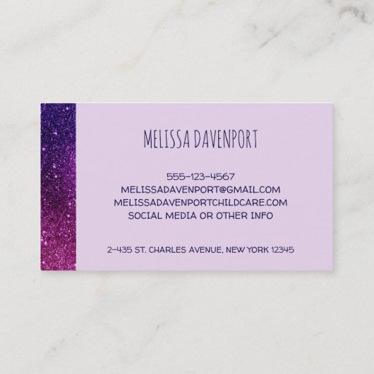 Cute Dancing Unicorns Magical Rainbow & Stars Visitekaartje (Achterkant)