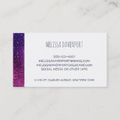 Cute Dancing Unicorns Magical Rainbow & Stars Visitekaartje (Achterkant)