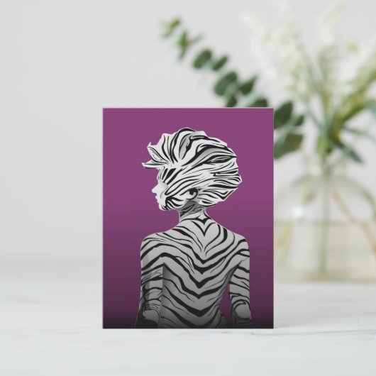 Cute Dancing Zebra Canvas Kaart (Staand voorkant)