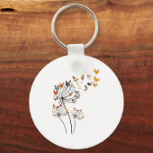 Cute Dandelion Chickens Lover Shirts For Women Gir Sleutelhanger (Voorkant)