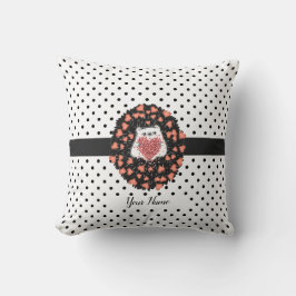 Cute Dandelion Hedgel Polka Dots Heart Kussen