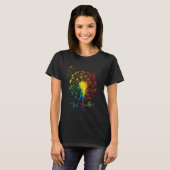 Cute Dandelion Just Tattoo Arrow Breathe Rainbow T-shirt (Voorkant volledig)