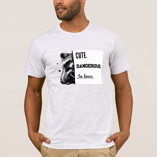 Cute Dangerous In Love – Subtle Valentine Gift T-shirt (Voorkant)