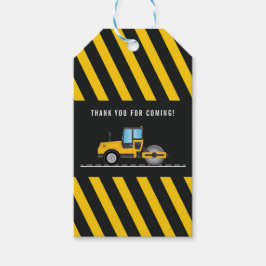 Cute Dankjewel Geschenken Labels Construction Kind Cadeaulabel