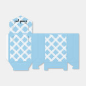 Cute Dankuwel Blauw en wit Bedankdoosjes (Uitgevouwen)