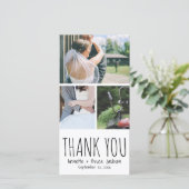 Cute Dankuwel Het Berichten van het Manuscript van Bedankkaart (Staand voorkant)